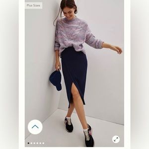 Anthropologie Knit Midi Skirt